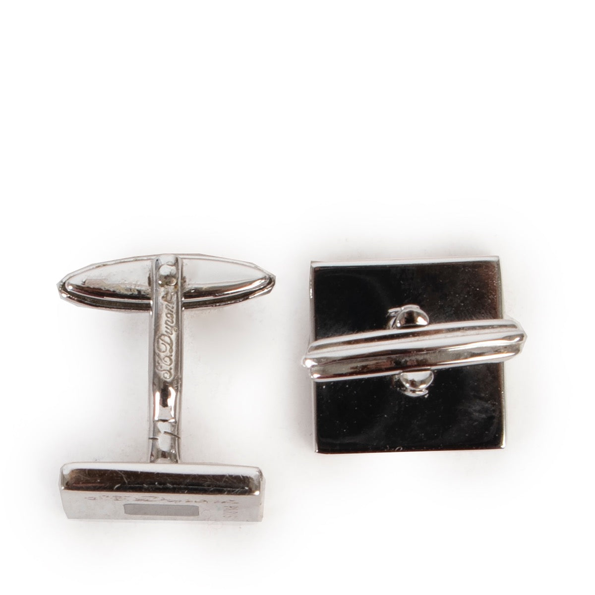 S.T. Dupont Silver Cufflinks available at Labellov Luxury for a reasonable price in good condition