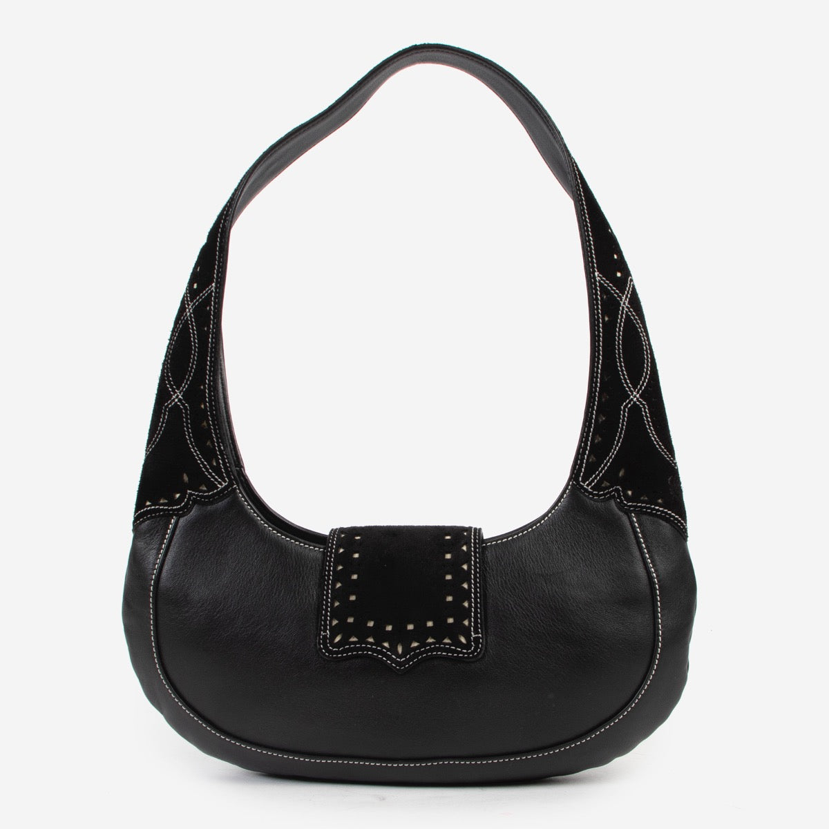 Shop safe online 100% authentic second hand Loewe Black Leather Shoulder Bag in very good condition at the right price at Labellov in Antwerp.