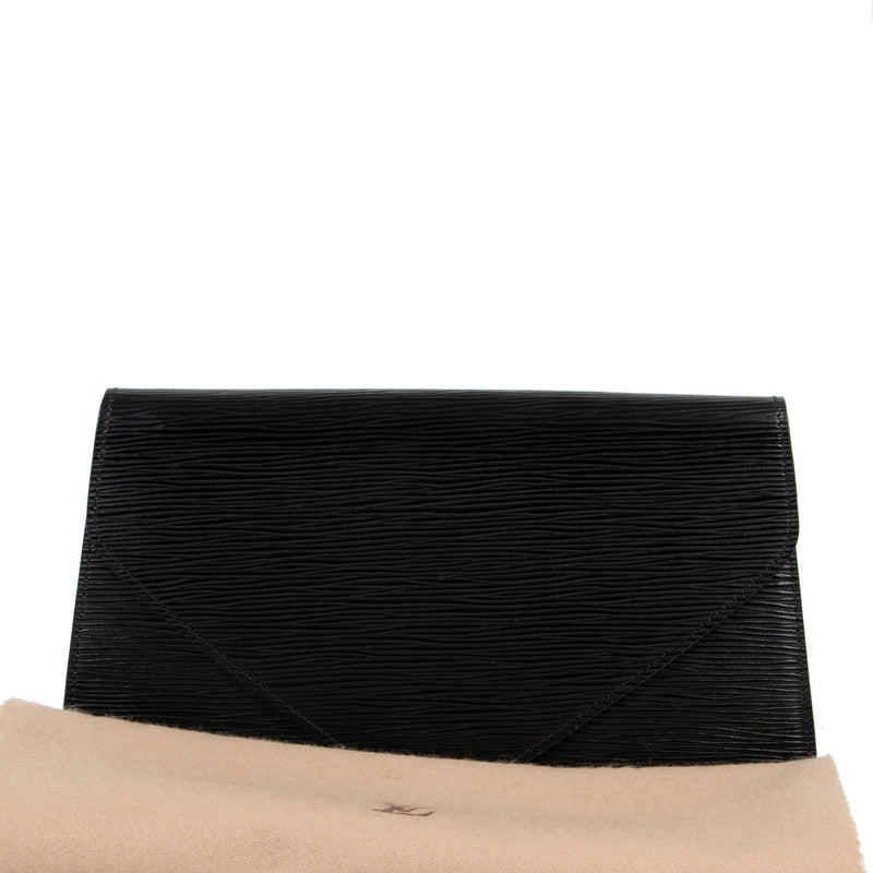 Louis Vuitton Zwarte Epi Lederen Art Deco Clutch