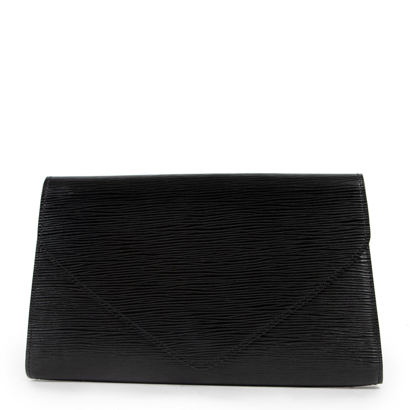 Louis Vuitton Zwarte Epi Lederen Art Deco Clutch