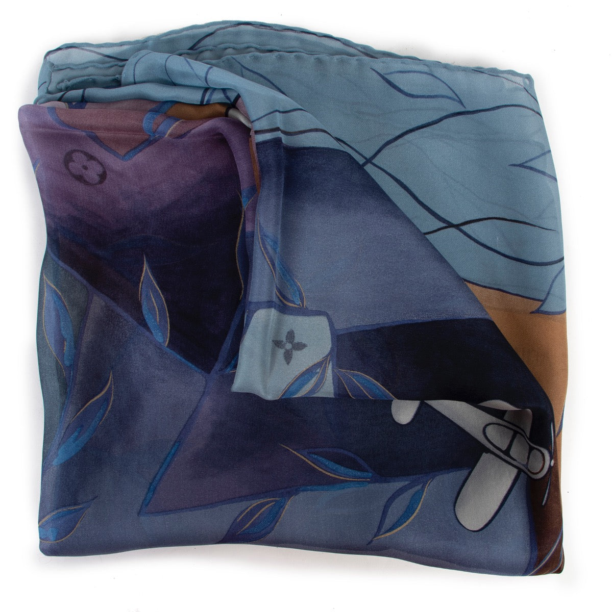Louis Vuitton Blue Scarf now available at Labellov online 24/7 or in the showroom located in Antwerp