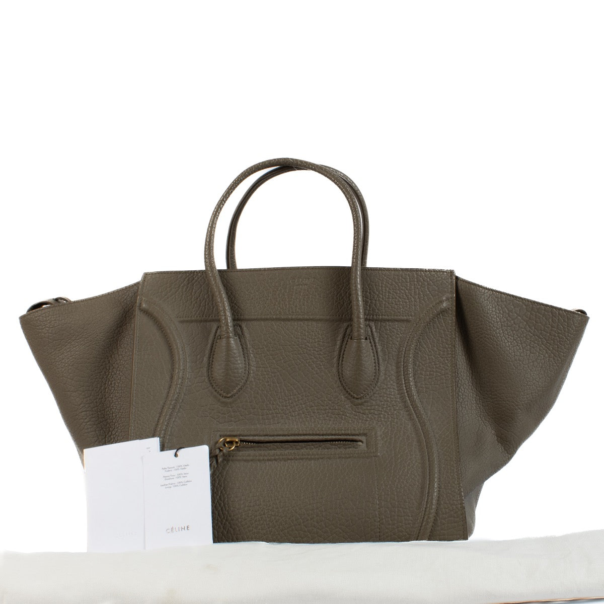 Shop 100% authentic Celine Taupe Phantom Medium Top handle at Labellov.com.
