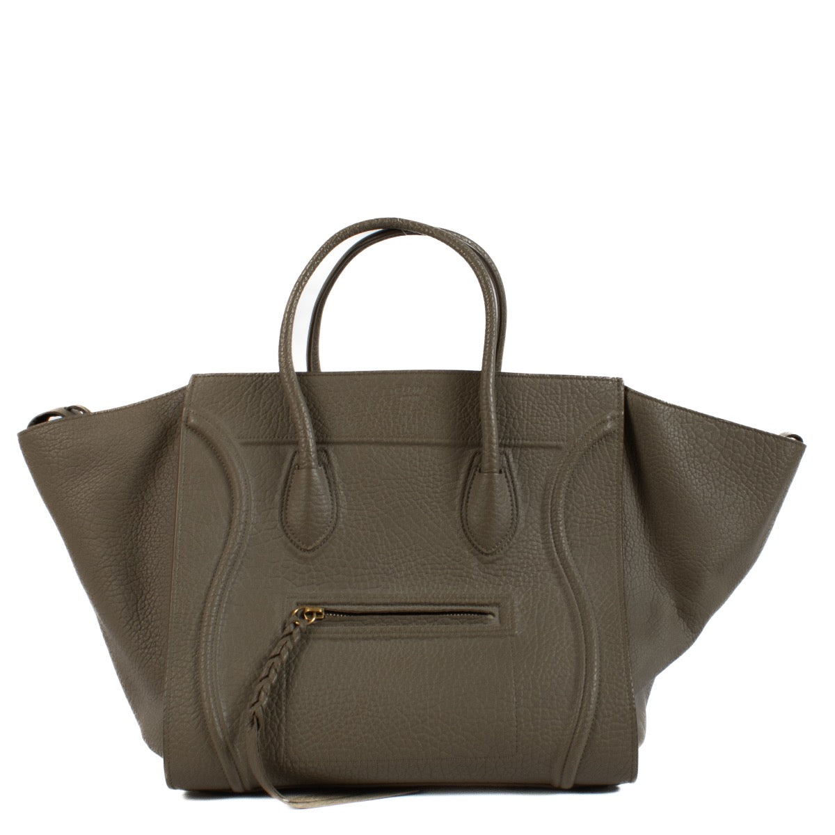 Shop 100% authentic Celine Taupe Phantom Medium Top handle at Labellov.com.
