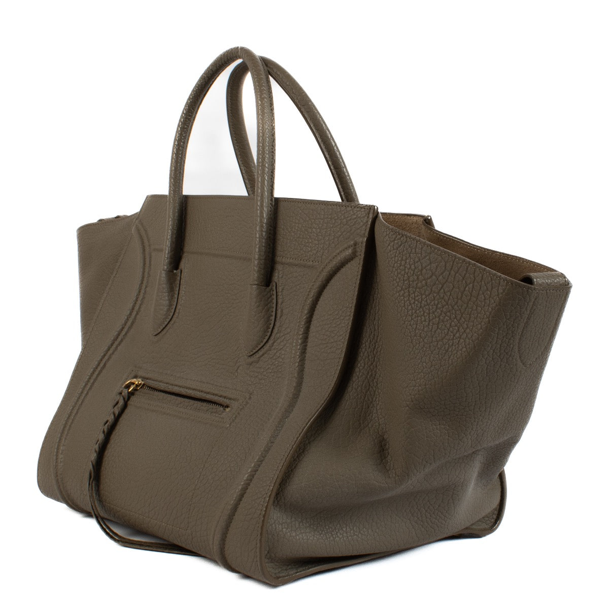 Shop 100% authentic Celine Taupe Phantom Medium Top handle at Labellov.com.