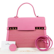 Delvaux Tempête GM Toile De Crin Flamingo