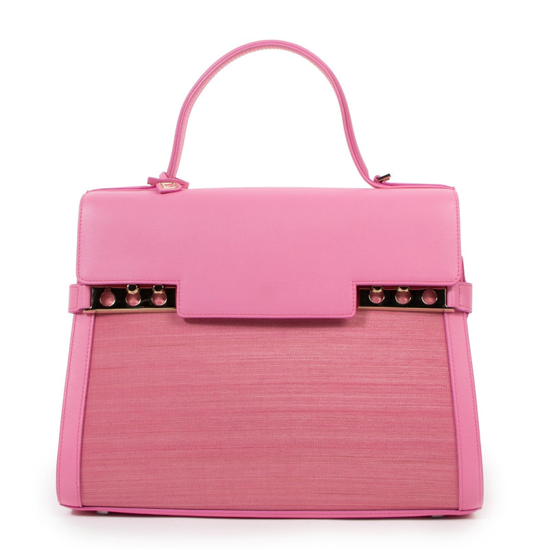 Delvaux Tempête GM Toile De Crin Flamingo