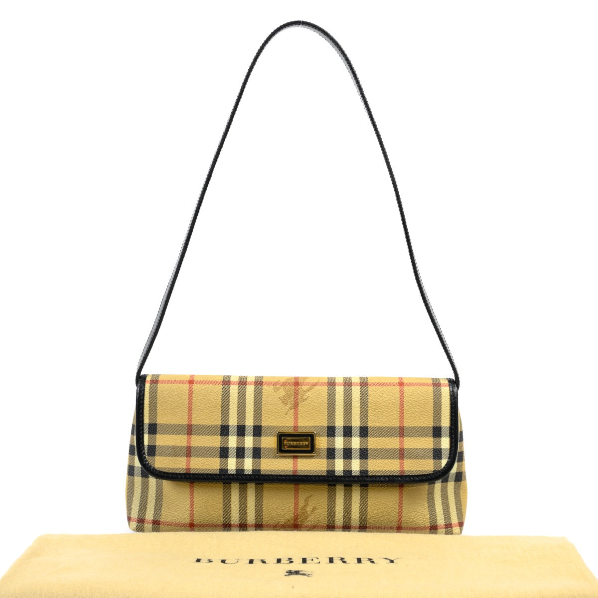 Shop safe online at Labellov in Antwerp this 100% authentic second hand Burberry Checked Canvas Shoulder Bag