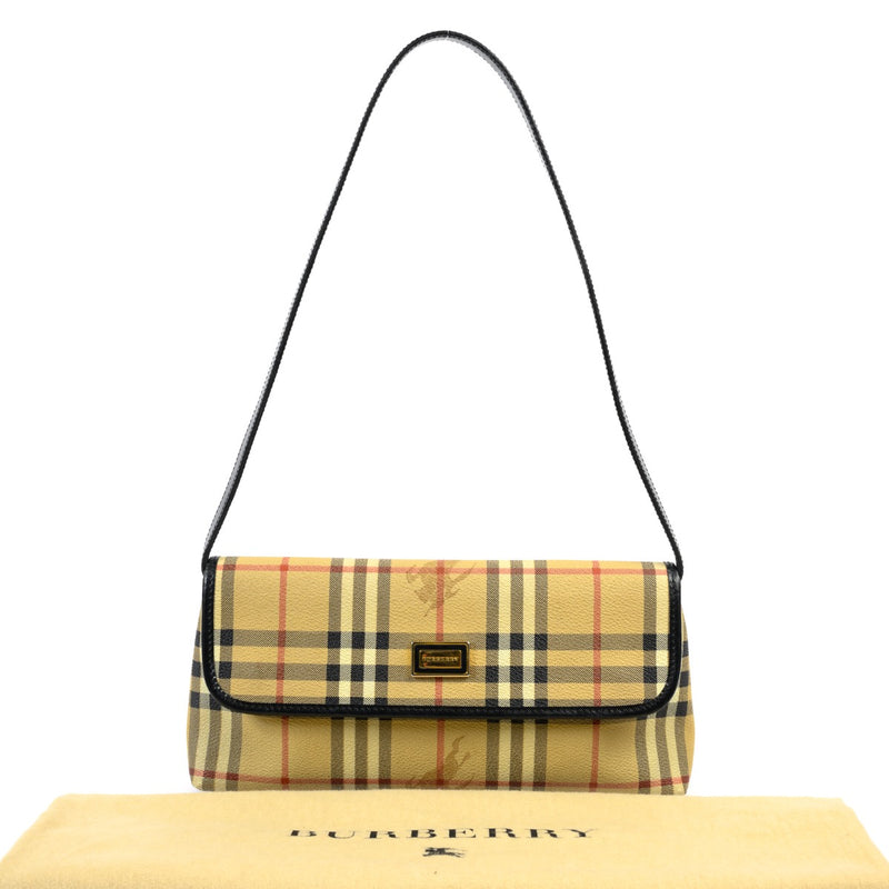 Shop safe online at Labellov in Antwerp this 100% authentic second hand Burberry Checked Canvas Shoulder Bag