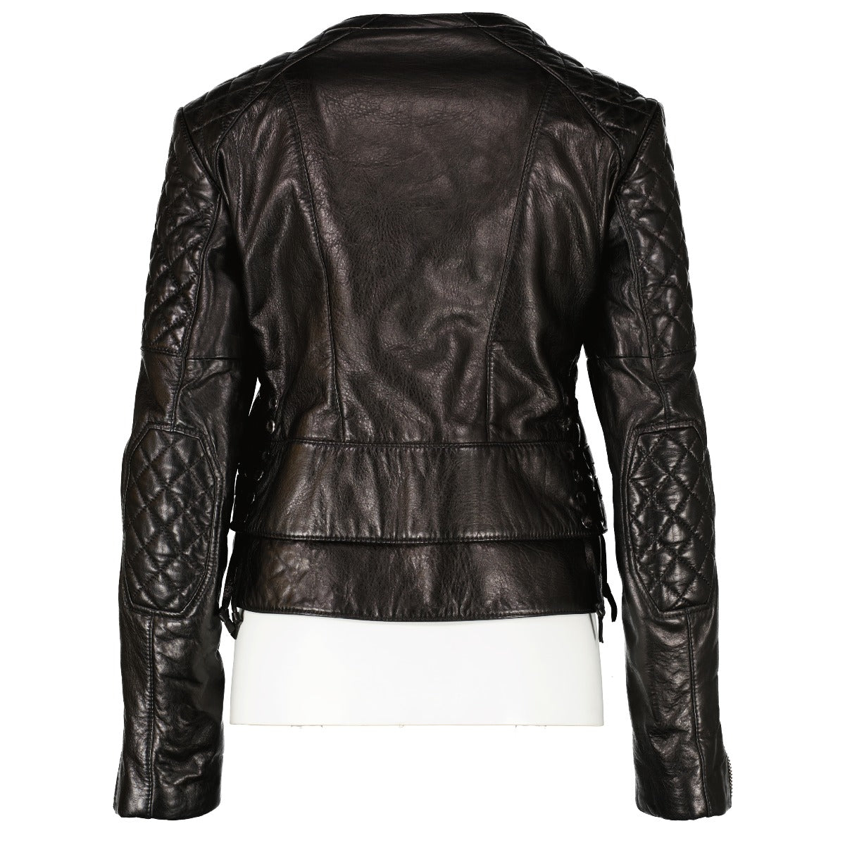 Balenciaga Black Quited Lambskin Biker Jacket