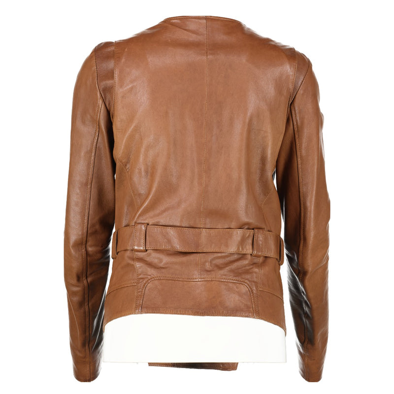 shop authentic second hand Balenciaga Brown Lambskin Leather Jacket on Labellov.com