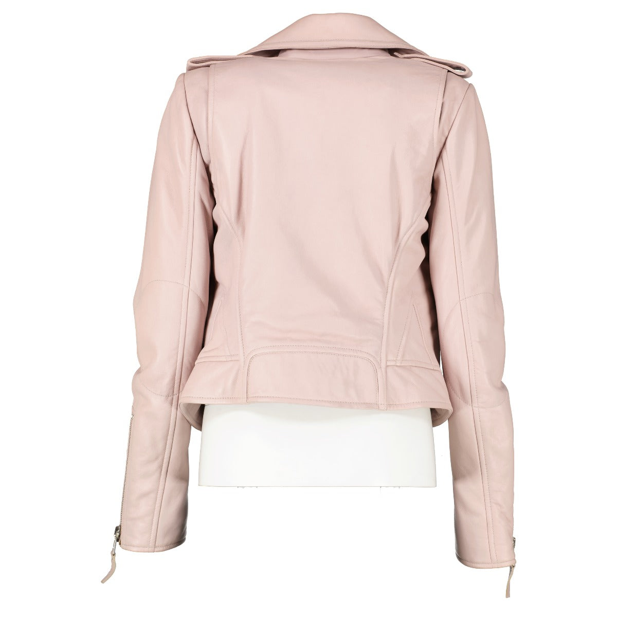 Balenciaga Soft Pink Lambskin Biker Jacket