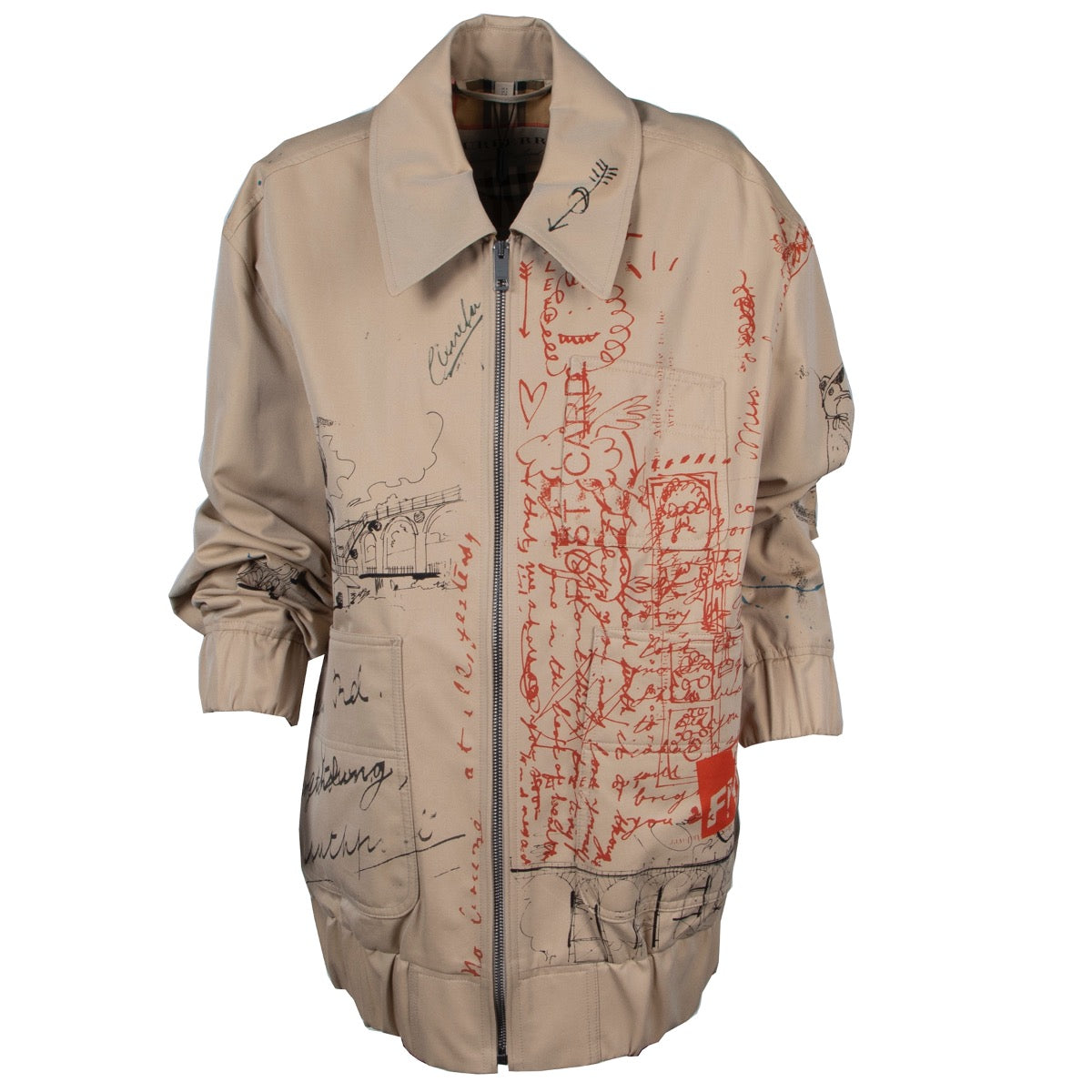 Shop safe online at Labellov in Antwerp this 100% authentic second hand Burberry Beige Barnhall Bomber Jacket - Size IT 38
