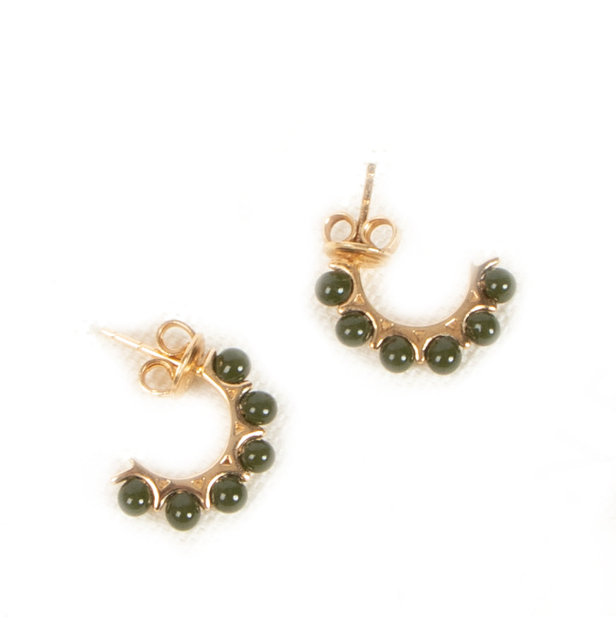Bottega Veneta Beaded Hoop Earrings