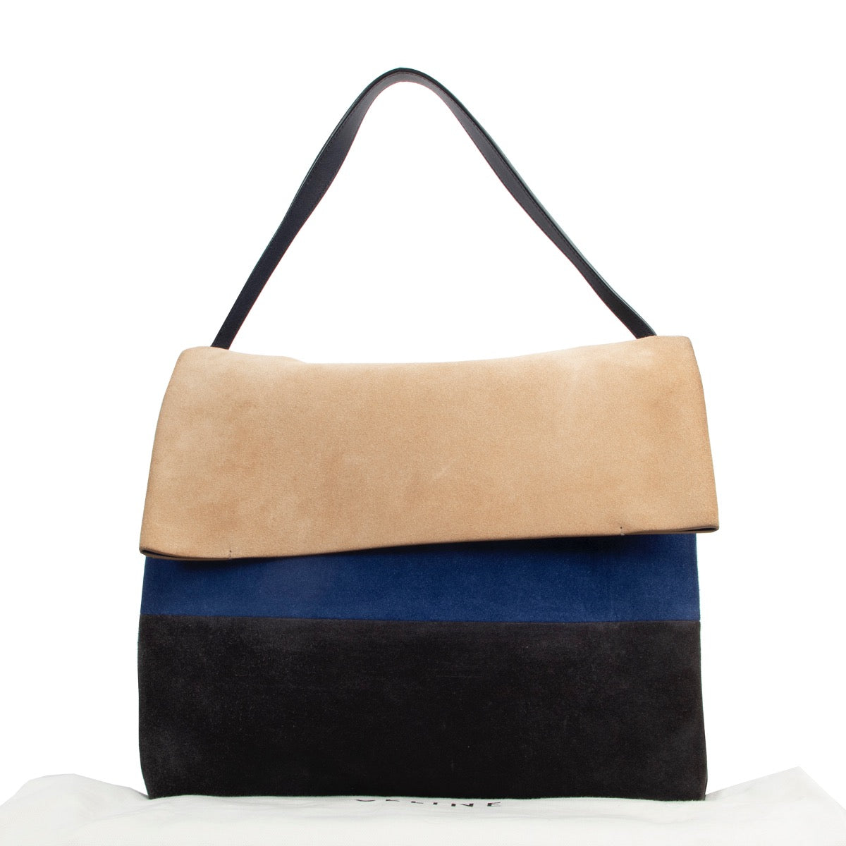 Shop safe online 100% authentic second hand Céline Multicolor Suede All Soft Shoulder Bag in good preloved condition at the right price at Labellov in Antwerp.