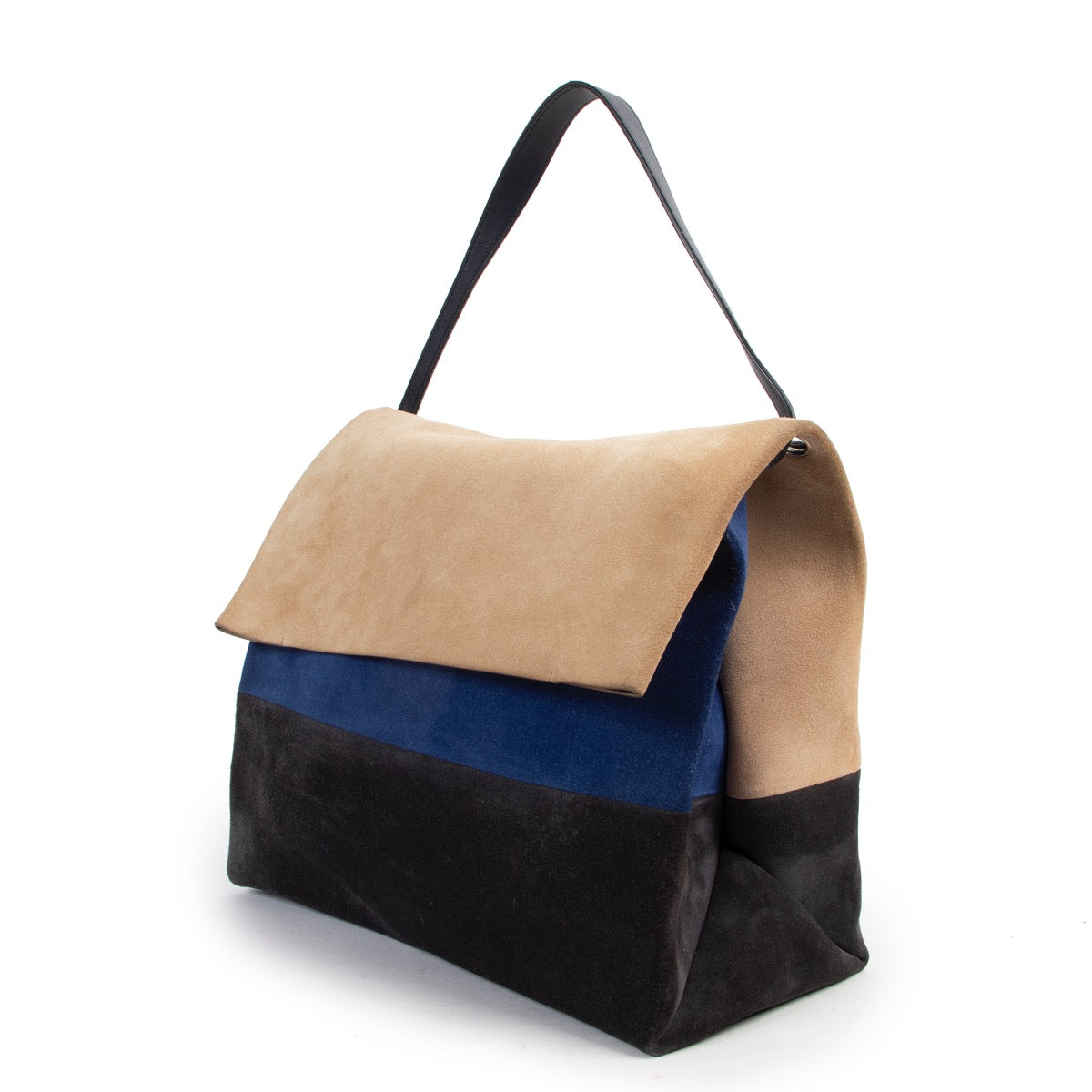 Shop safe online 100% authentic second hand Céline Multicolor Suede All Soft Shoulder Bag in good preloved condition at the right price at Labellov in Antwerp.