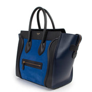 Shop safe online 100% authentic second hand Céline Blue Luggage Tote Top Handle in very good condition at Labellov in Antwerp.