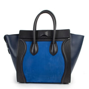 Shop safe online 100% authentic second hand Céline Blue Luggage Tote Top Handle in very good condition at Labellov in Antwerp.
