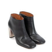 Celine Black Leather Bam Bam Ankle Boots