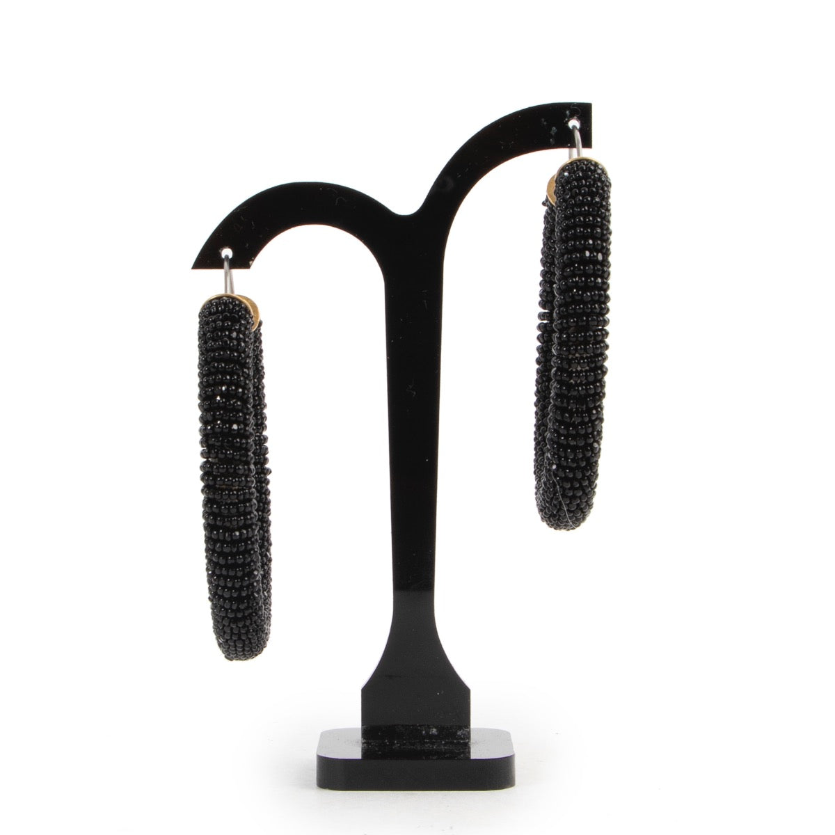 Shop safe online 100% authentic second hand Celine Black Hoop Earrings in as new, excellent condition at the right price at Labellov in Antwerp.