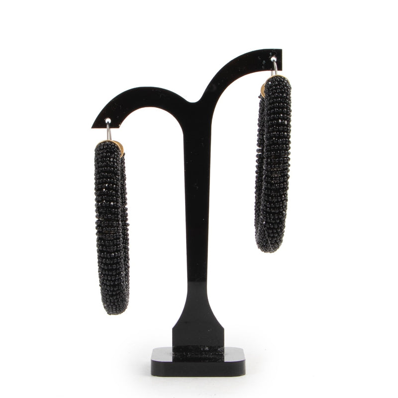 Shop safe online 100% authentic second hand Celine Black Hoop Earrings in as new, excellent condition at the right price at Labellov in Antwerp.