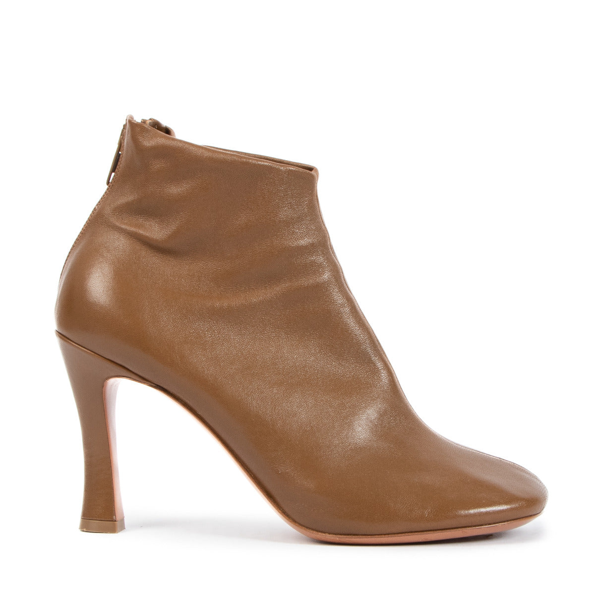 Celine Camel Leather Glove Ankle Boots