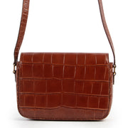 Shop safe online 100% authentic second hand Celine Brown Croco Stamp Tassel Bag Medium in very good condition at the right price at Labellov in Antwerp.