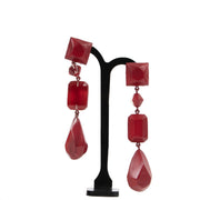 Shop safe online 100% authentic second hand Celine Red Pending Earrings in very good condition at the right price at Labellov in Antwerp.
