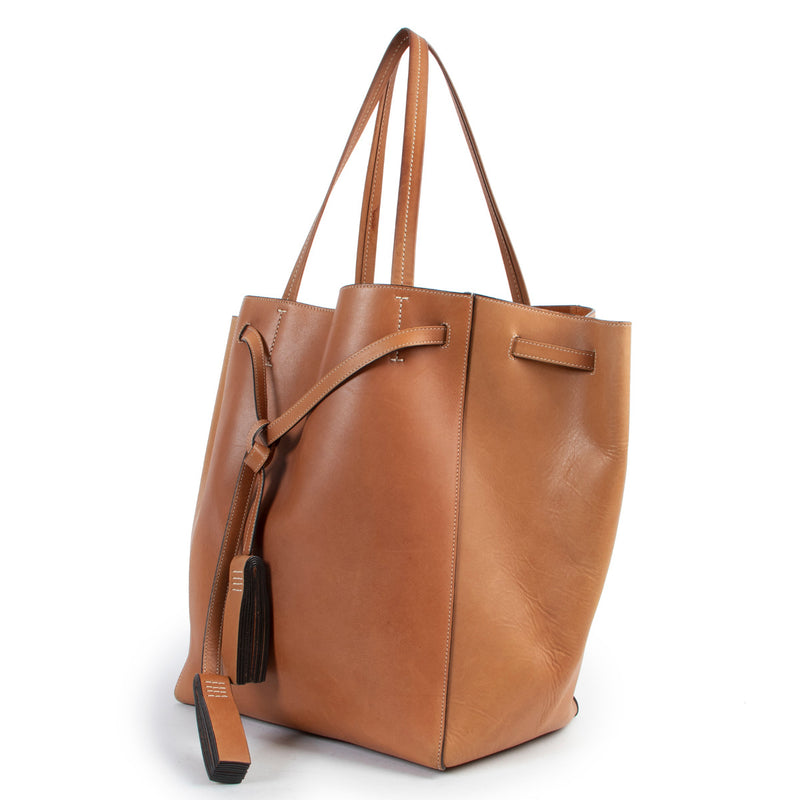 Céline Cognac Cabas Phantom Tote Schoudertas