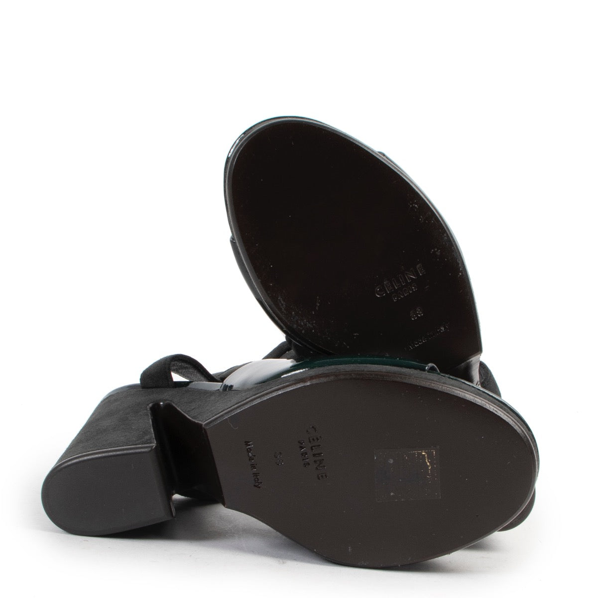 Shop safe online 100% authentic second hand Celine Dark Green Heels - Size 38 in very good condition at the right price at Labellov in Antwerp.