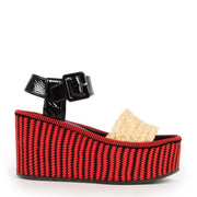 Shop safe online 100% authentic second hand Celine Red Flatform Sandals - Size 38,5 in very good excellent condition at Labellov in Antwerp
