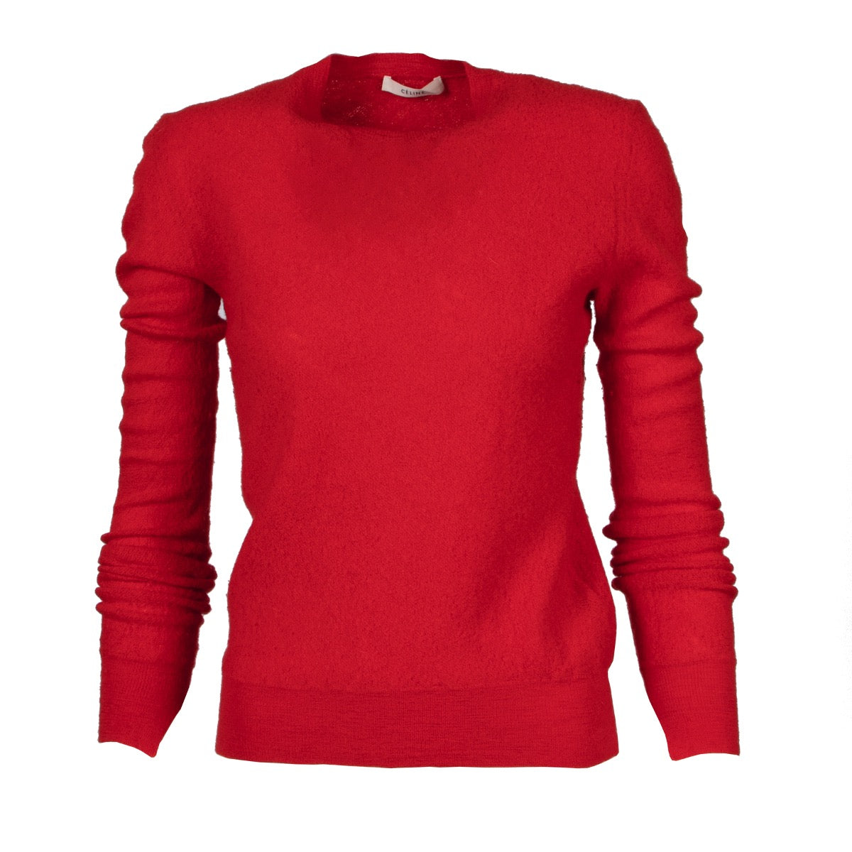 Shop safe online at Labellov in Antwerp this 100% authentic Céline Red Wool Sweater - Size M