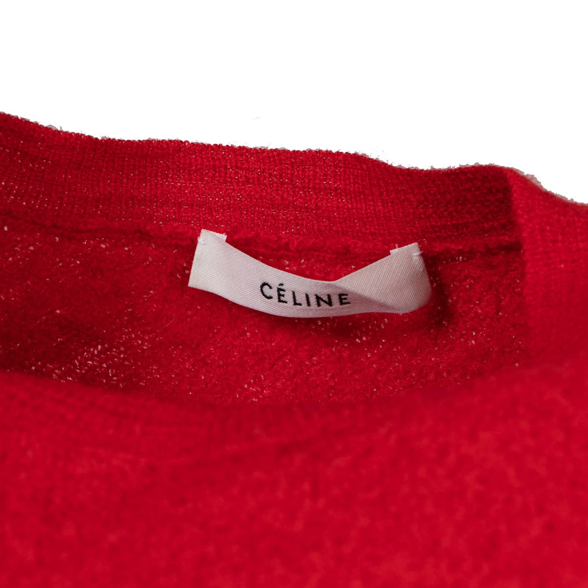 Shop safe online at Labellov in Antwerp this 100% authentic Céline Red Wool Sweater - Size M