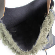 Shop safe online 100% authentic second hand Céline Seau Sangle Green Wool Shoulder Bag in very good condition at Labellov in Antwerp.