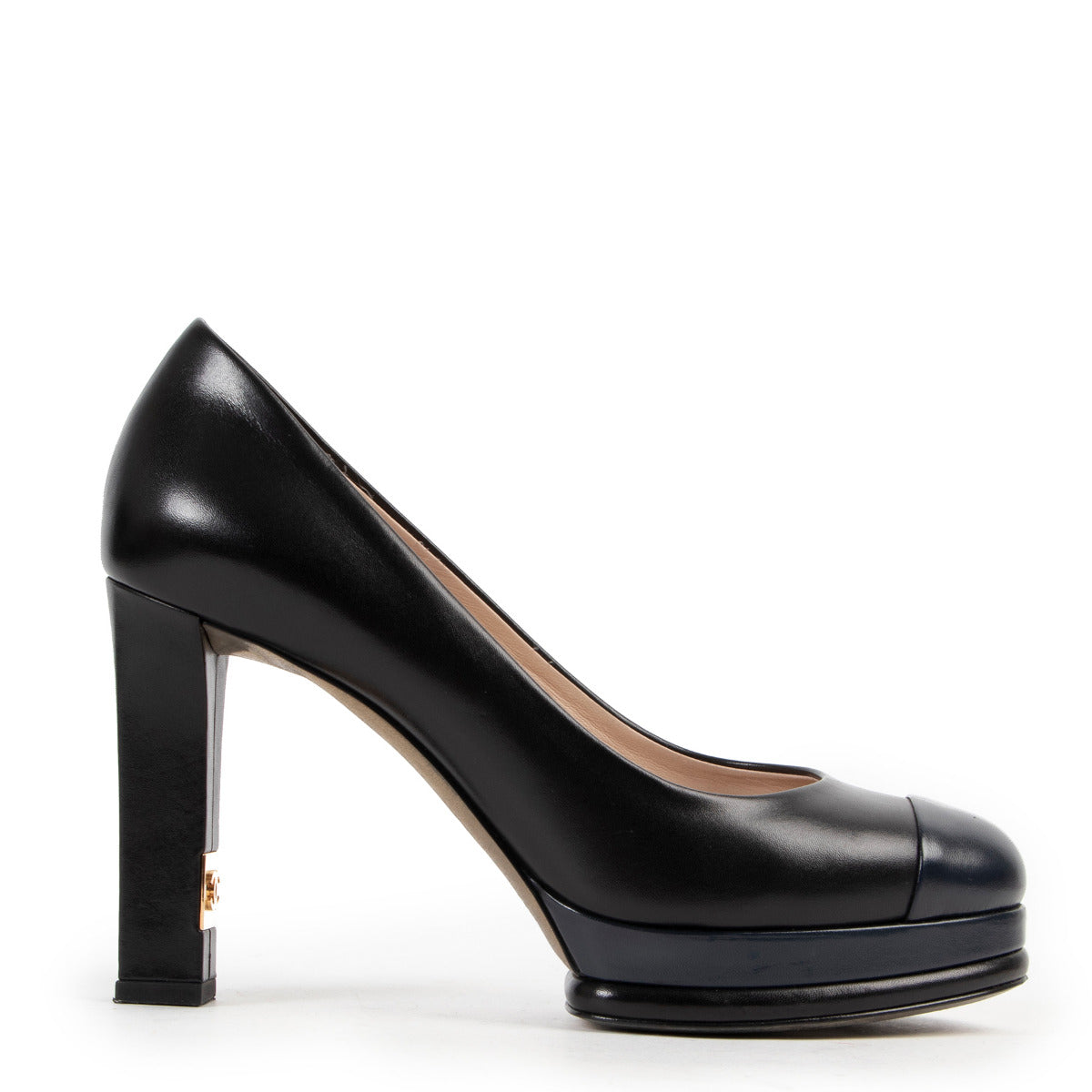 Chanel Zwart & Blauwe Pumps - maat 38
