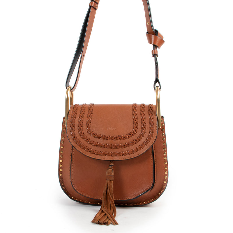 Chloé Cognac Small Hudson Crossbody Bag