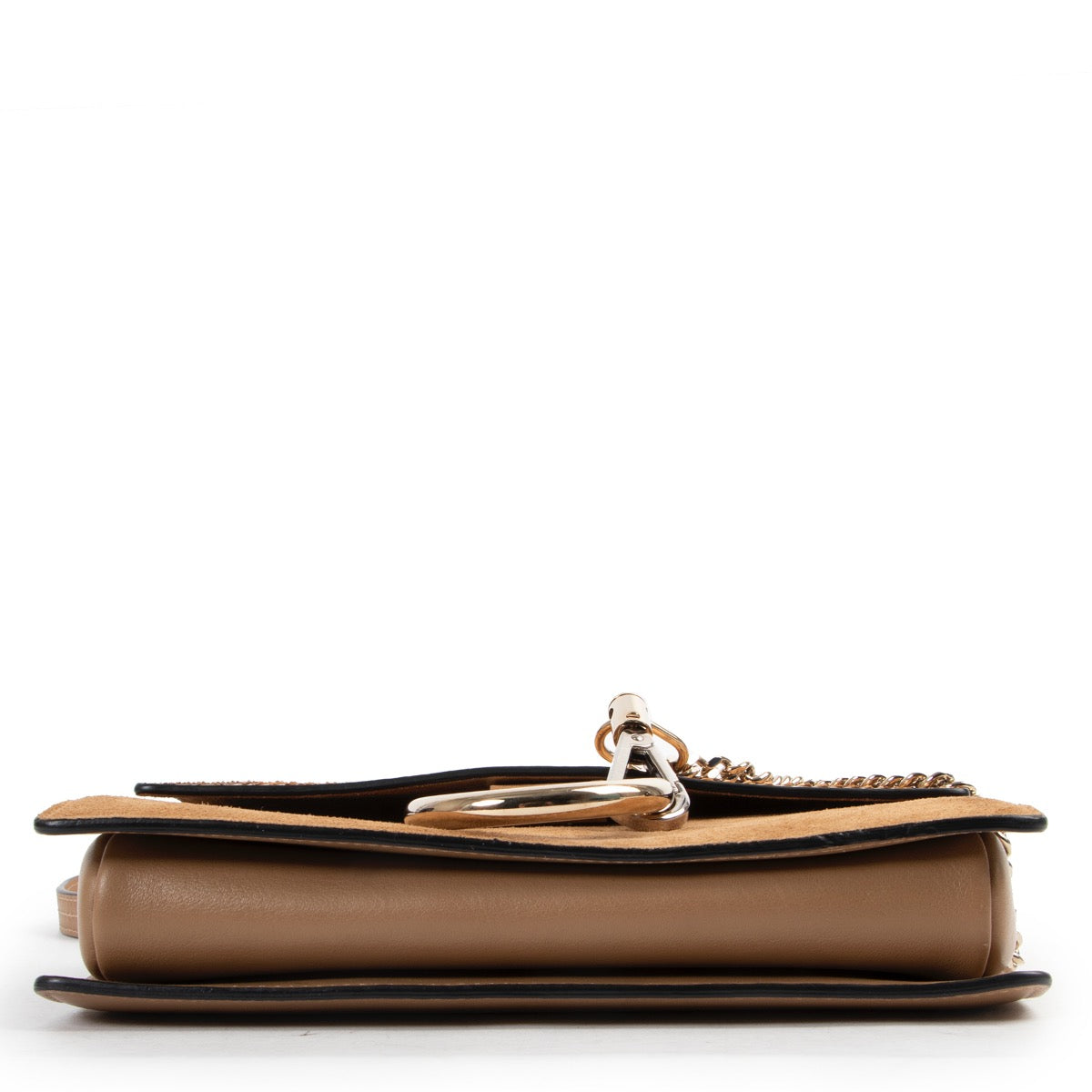 Shop safe online 100% authentic second hand Chloé Cognac Suede Python Small Faye Crossbody Bag in very good condition at the right price at Labellov in Antwerp.