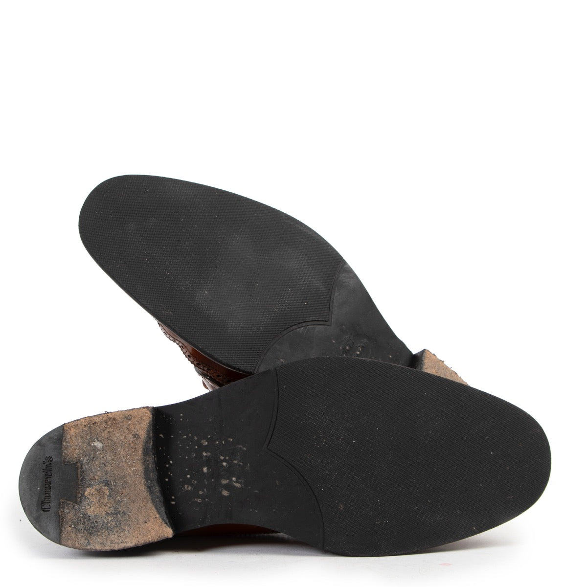 Shop safe online 100% authentic second hand Church's Brown Oxford Brogue Lace-up Flats - Size 38 at Labellov in Antwerp.