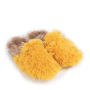 Gucci Yellow Princetown Merino Wool Flats - size 38