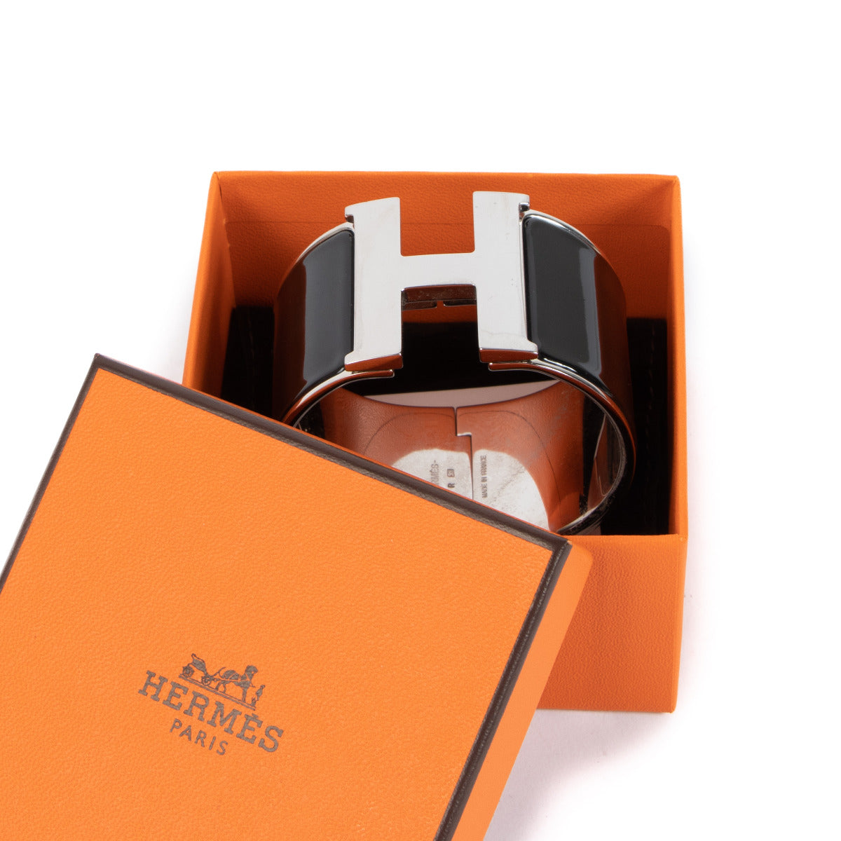 Hermès Black Clic Clac H Large Bracelet