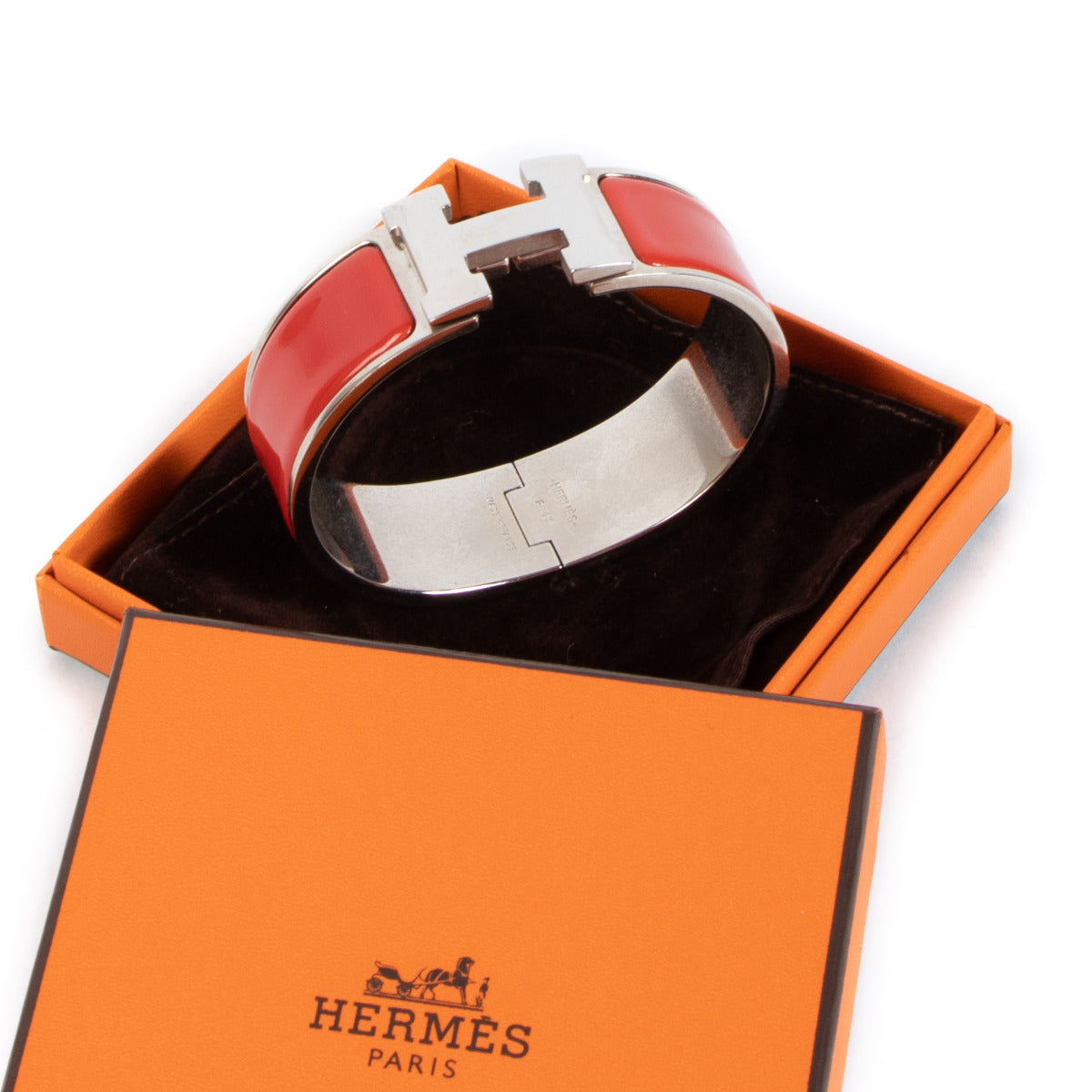 Bracelet Clic Clac H Hermès rouge