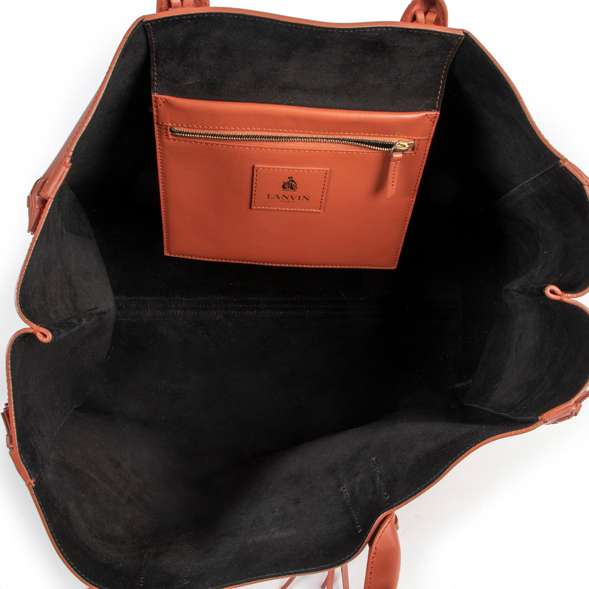 Sac cabas bandoulière Lanvin orange