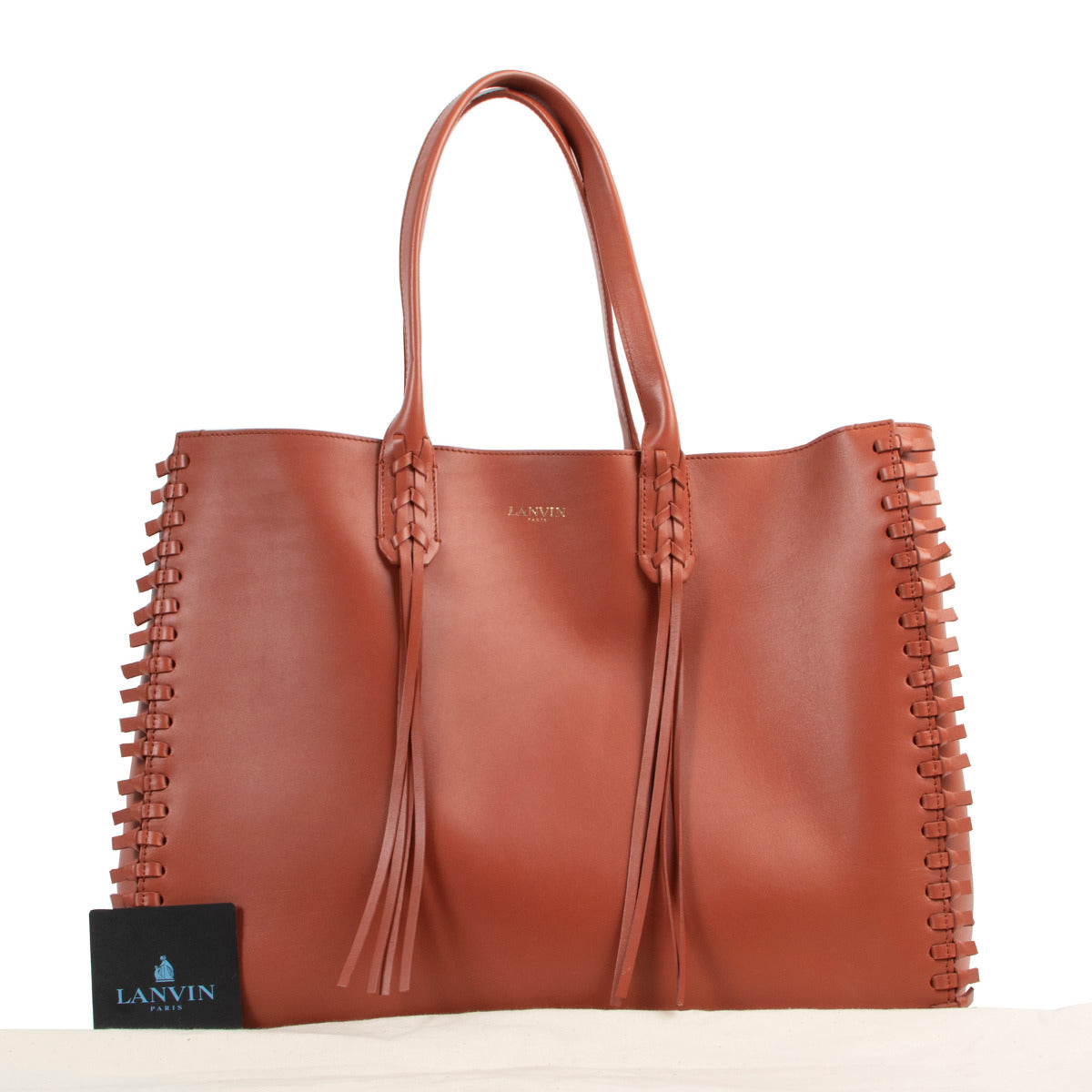 Sac cabas bandoulière Lanvin orange