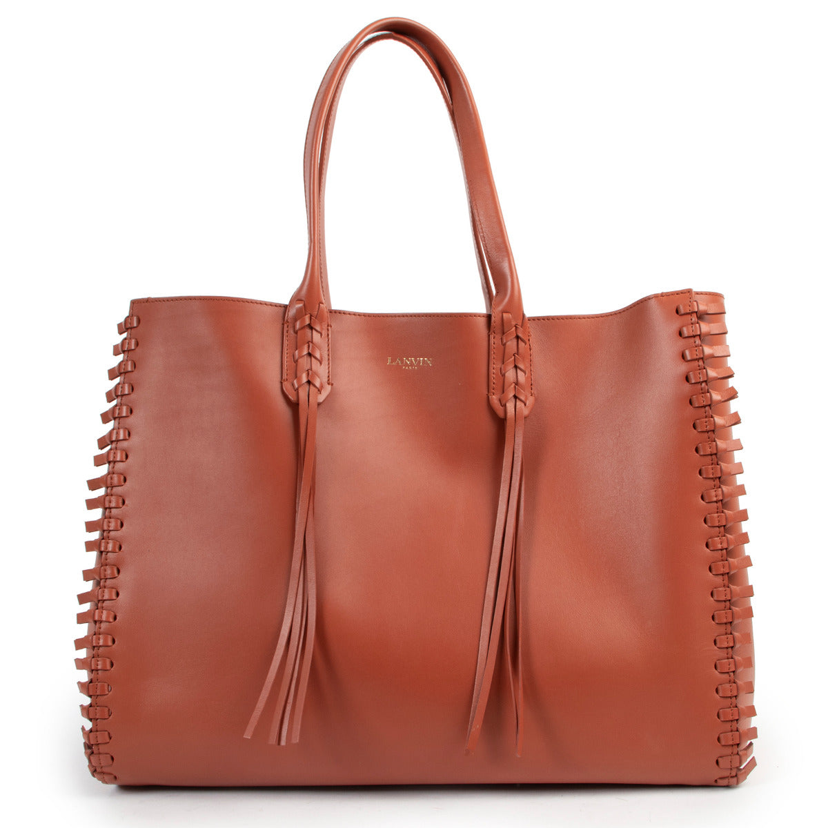 Sac cabas bandoulière Lanvin orange