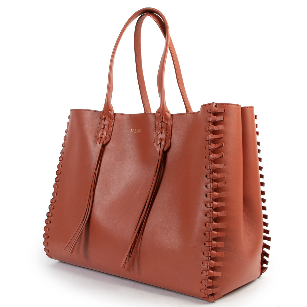 Sac cabas bandoulière Lanvin orange