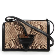 Shop safe online 100% authentic second hand Loewe Beige Python Barcelona Crossbody Bag in very good, excellent as new condition at Labellov in Antwerp.