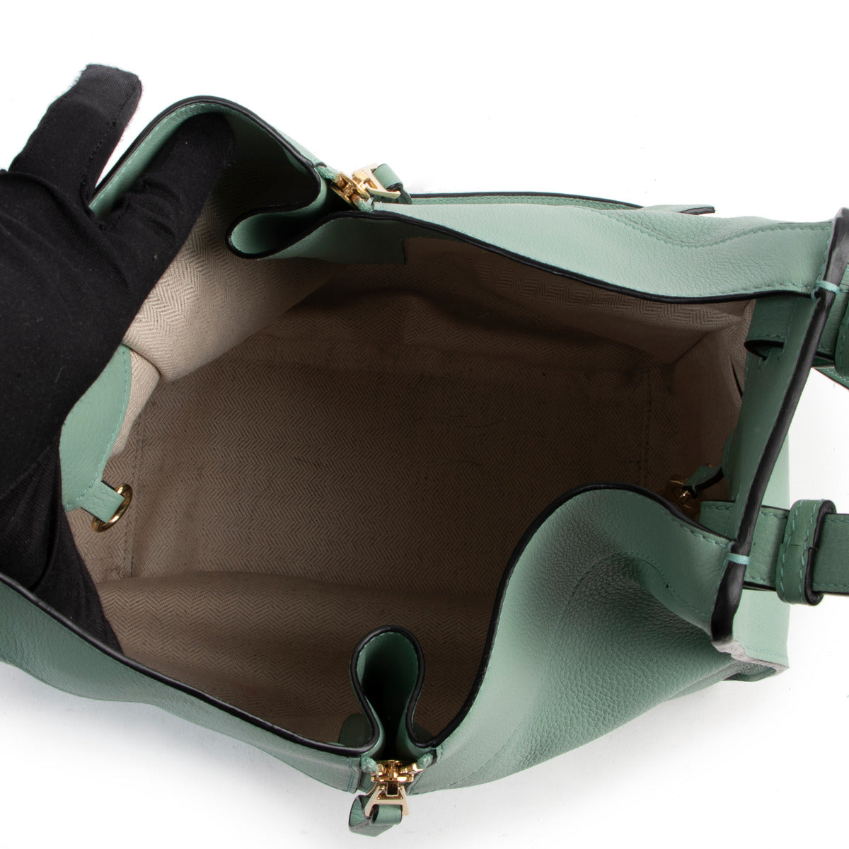 Loewe Groene Kleine Hammock Crossbody Tas