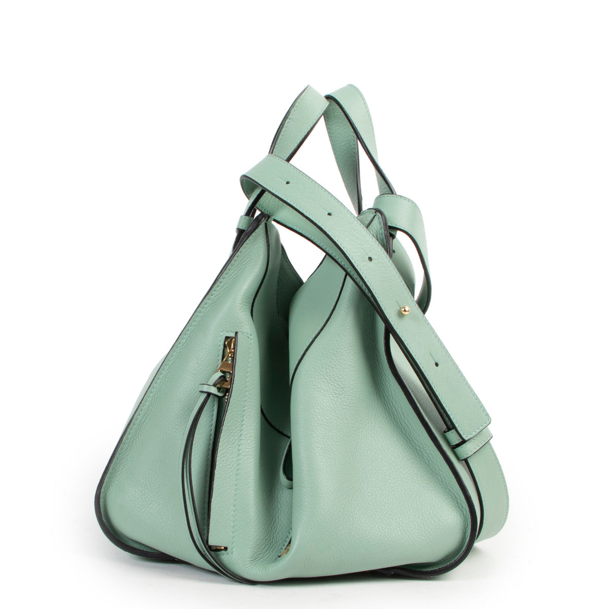 Loewe Groene Kleine Hammock Crossbody Tas