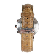 Shop safe online 100% authentic second hand Louis Vuitton Olive Green Leather Tambour Watch in very good, excellent condition at the right price at Labellov in Antwerp.