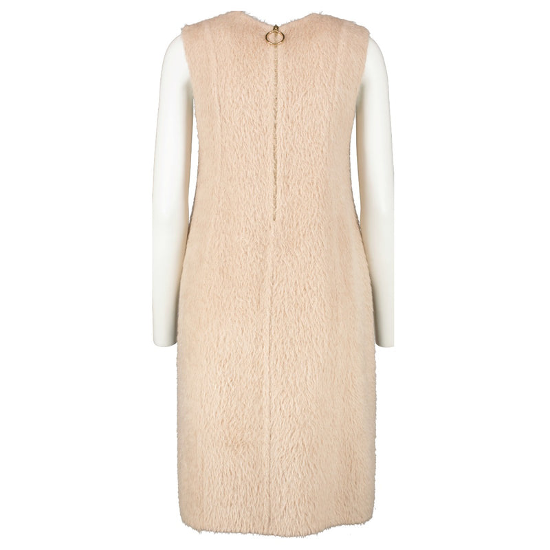 Celine Phoebe Philo Beige Furry Sleeveless Dress