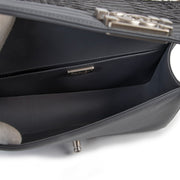 Shop online authentic second hand designer Chanel Grey Python Medium Boy Flap Bag at Labellov